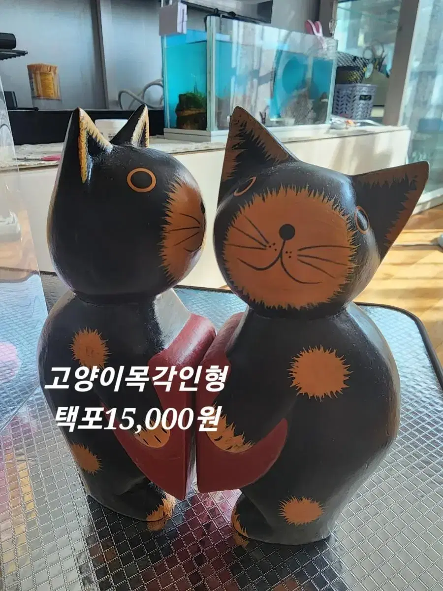 고양이 목각인형